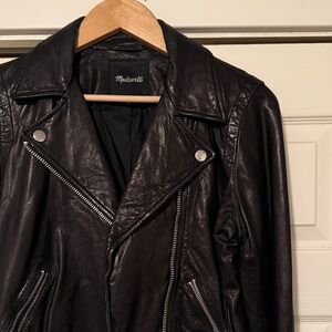 Madewell Dark Leather Moto Jacket